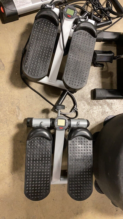 Compact Stepper Exercise Machine with Resistance Bands and LCD Display for Home Cardio Workouts