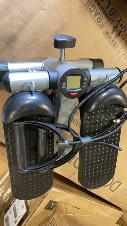 Compact Stepper Exercise Machine with Resistance Bands and LCD Display for Home Cardio Workouts